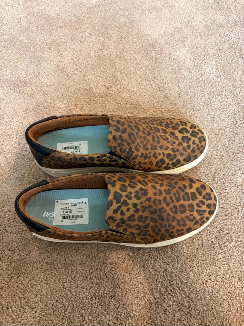Nordstrom Dr. Scholls Madison Leopard-Print Slip-On Espadrilles - Brown & Black